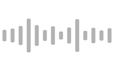 Tonspur Illustration - Icon für Sound, Musik oder Podcast in grau