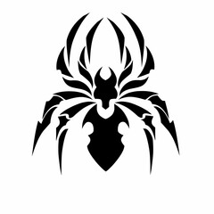 Modern Symmetrical Vector Spider Tribal Design