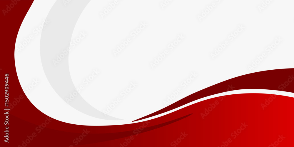 Poster red curve on a white background vector