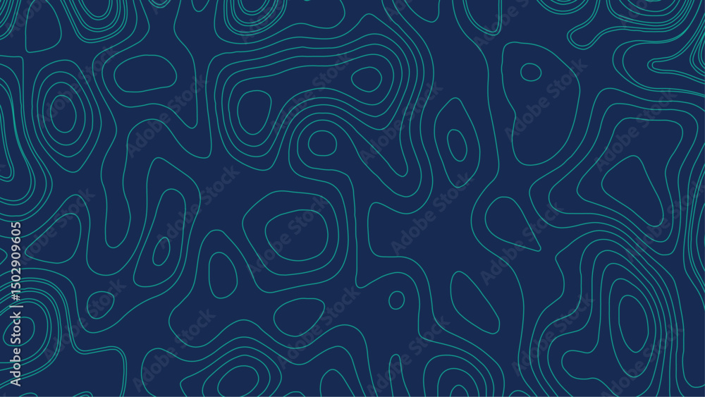 Aufkleber topographic map contour lines background. geographic terrain elevation map. digital terrain contour 