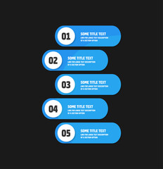 set of blue plates infographics vector infographic template with text