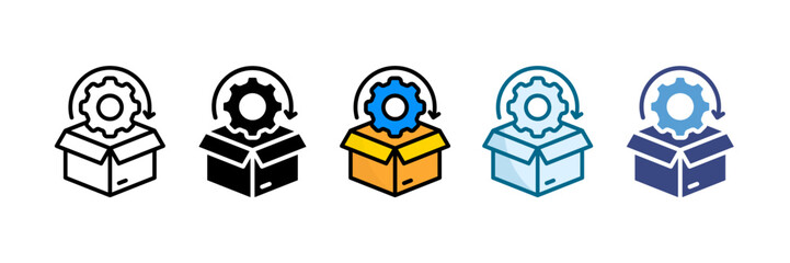 Resource Usage Icon Set Multiple Style Collection