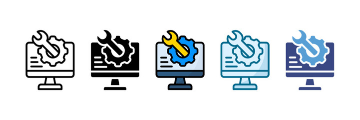 Monitoring Tools Icon Set Multiple Style Collection