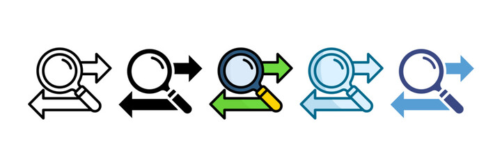 Traffic Analysis Icon Set Multiple Style Collection