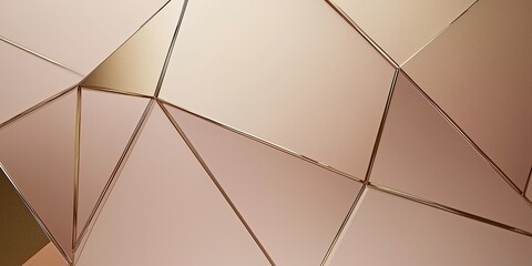 Modern Geometric Design Featuring Rose Gold and Metallic Angles