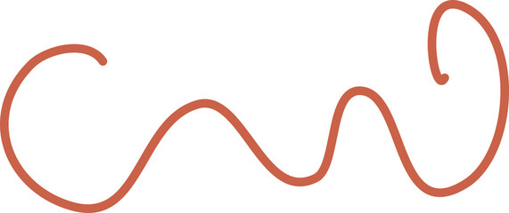 Line wave doodle shape