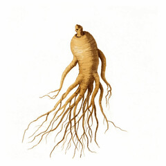 Amber Panax Whispers a ginseng root isolated watercolor vector illustration svg