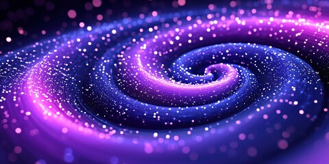 Swirling Galaxy With Vibrant Colors and Sparkling Stars in a Cosmic Background