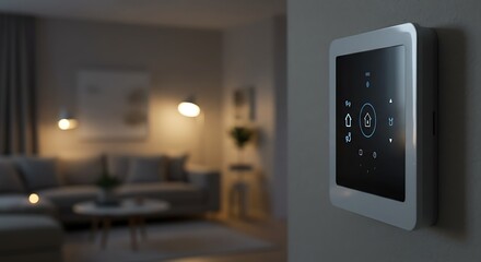 Smart Home Control Panel on Wall