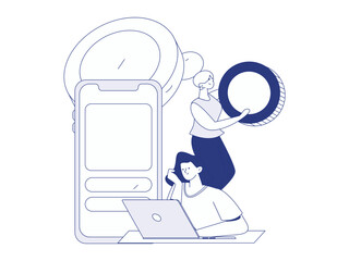 Online shopping payment security character flat vector concept operation hand drawn illustration
