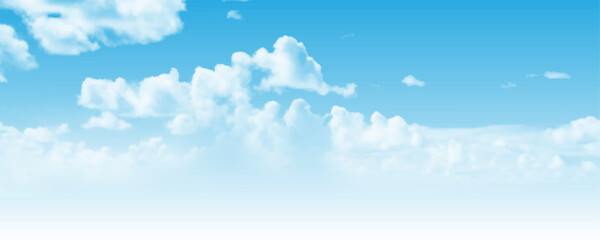 Blue sky with white cloud background.  photo