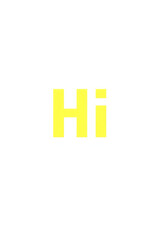 Obraz premium Hi pixel art vector design graphic illustration yellow greeting message black background wallpaper image
