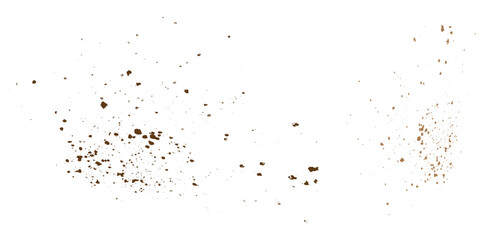 Splash isolated chocolate powder dust particle illustration