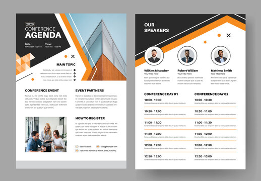 Event Conference Agenda Layout