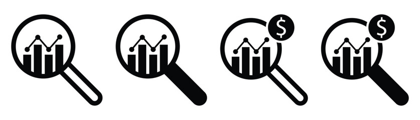 Market Research and Customer Analysis Icons – Business Strategy, Survey, and Data Insights Vector Set.