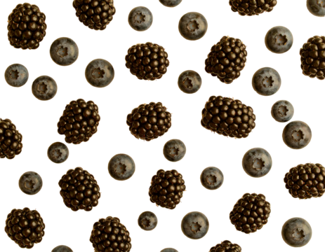 blackberries isolated on transparent background, png