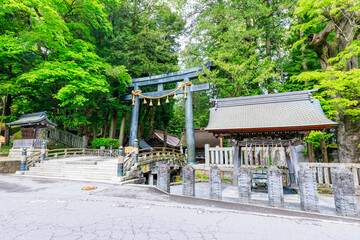 初夏の諏訪大社 上社 本宮　長野県諏訪市　Suwa Taisha Shrine in early summer....