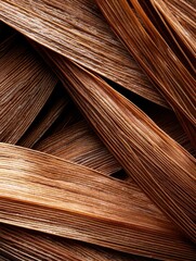 Close-up of a group of long, thin, brown hair strands. the strands are arranged in a random, overlapping manner, creating a sense of depth and texture.