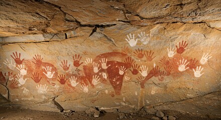 Ancient Cave Paintings Handprints and Prehistoric Art