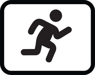 running icon vector isolated on white