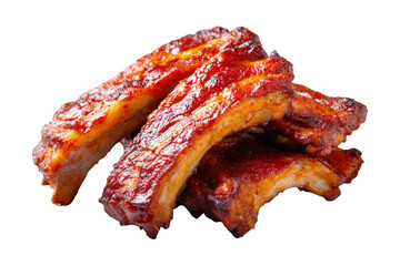 Close-up view of delicious barbeque ribs.