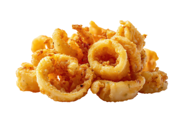 Crispy fried squid rings.