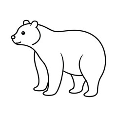 line art of a bear on the white background 1.eps