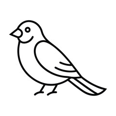 line art of a bird on the white background.eps