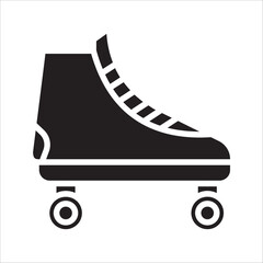 Roller skate icon line symbol. Premium quality isolated rollerskating element in trendy style.