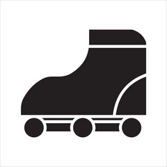 Roller skate icon line symbol. Premium quality isolated rollerskating element in trendy style.