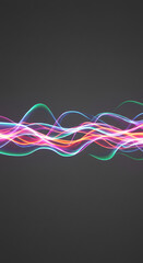 Abstract Colorful Neon Wave Energy Flow Background Dynamic Light Streaks Futuristic Design