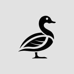Bird logo design vector duck icon for labels, signs, and branding use.