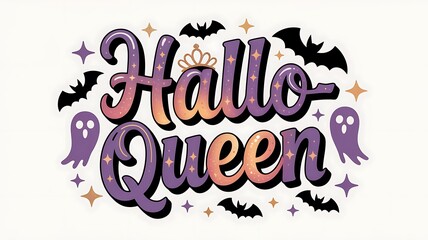 Festive Halloween Queen Graphic Design