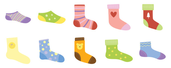 Cute Sock Illustration Set