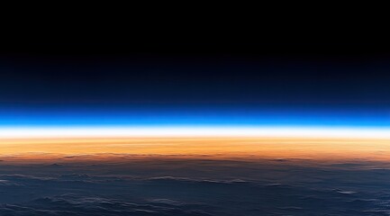 Earth's atmosphere, sunrise or sunset, seen from space