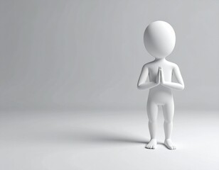 ヨガのポーズをしている人のフィギュア