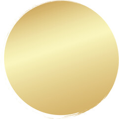 Gold round brush. Circle design elements