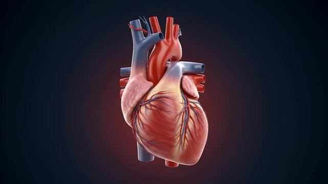 Video of Human Heart Anatomy: A Detailed Medical Illustration