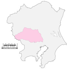 日本地図 関東地方 埼玉県 県境無し 03