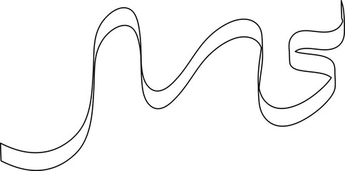 Ribbons thin line decorative , new year, holiday, festival