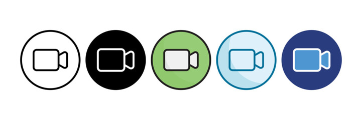 Video Call Icon Set Multiple Style Collection