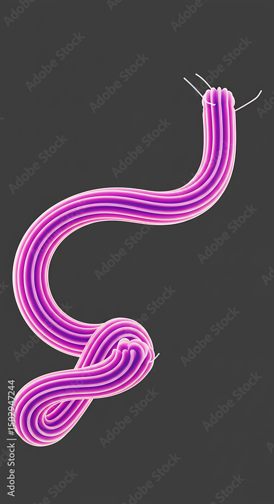 Aufkleber abstract purple swirling lines 3d render modern art dynamic design graphic element background