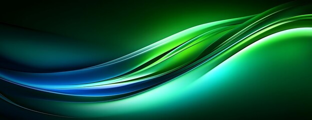 Obraz premium Green blue wave abstract background