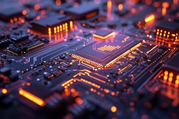 Obraz premium Complex electronic circuit board