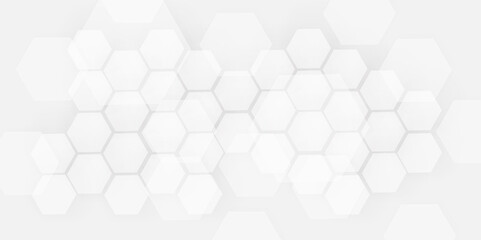 Futuristic 3D White Light hexagon Geometric Structure Featuring Abstract Polygonal Honeycomb Pattern, Technology-Inspired Design, and a Luxurious, Modern Vector Background for Innovation