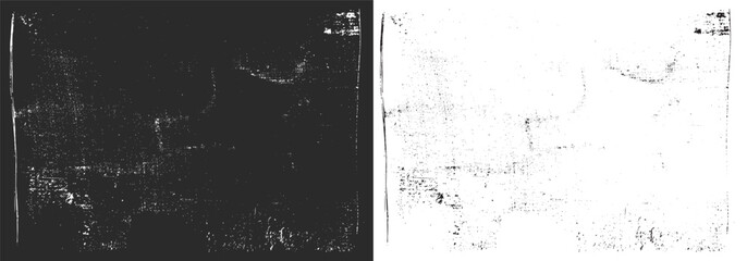 Old grunge texture black and white frame illustration background set