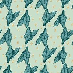 Green Vegetables Seamless Pattern Background And Wallpaper