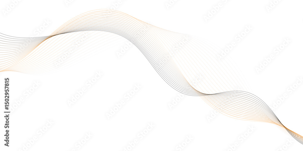 Poster abstract white background with flowing curved wavey lines creating a wave pattern design element eff