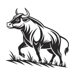 Fototapeta premium black and white rhino