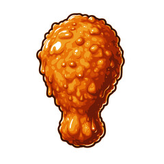 fried chicken vector illustration